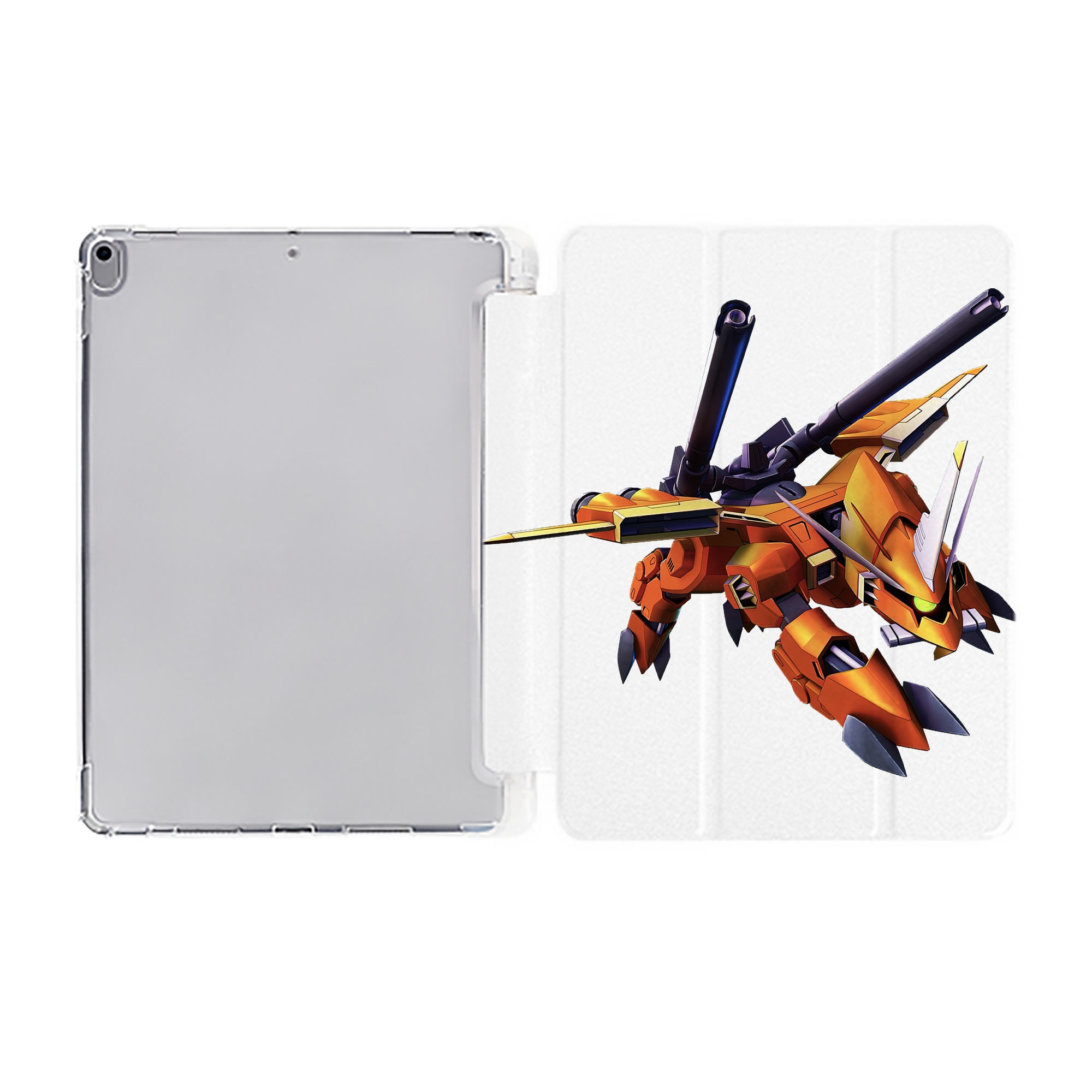 （画像用） 機動戦士ガンダム Mobile Suit Gundam IPad ケース ペン収納付き 三つ折りスタンド PUレザー×シリコン 対応機種9.5/10.5/10.9インチ